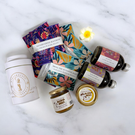 ノベルティー対象【まとめ買いセット①】ALOHA MISO × トロピカルティー × カフェラテベース × ドリップバッグコーヒー